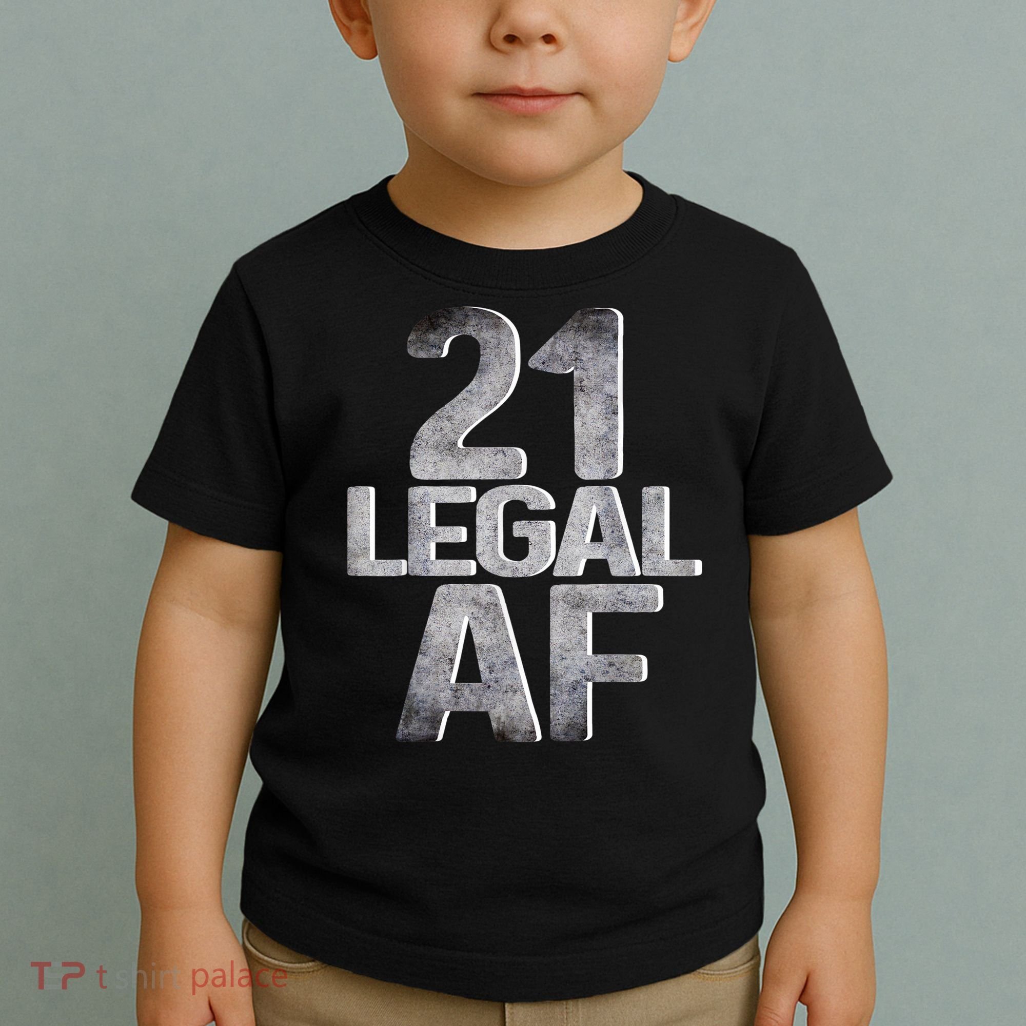 Cute Funny Cool 21st Birthday Gift For Him Her Legal AF 21 Years Old Toddler T-Shirt