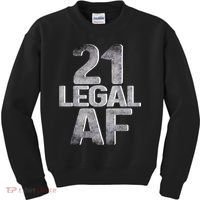 Cute Funny Cool 21st Birthday Gift For Him Her Legal AF 21 Years Old Kids Sweatshirt thumb 0