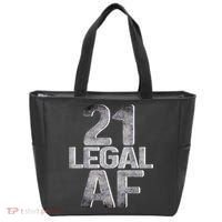 Cute Funny Cool 21st Birthday Gift For Him Her Legal AF 21 Years Old Tote Bag thumb 0