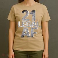 Cute Funny Cool 21st Birthday Gift For Him Her Legal AF 21 Years Old T-Shirt thumb 4