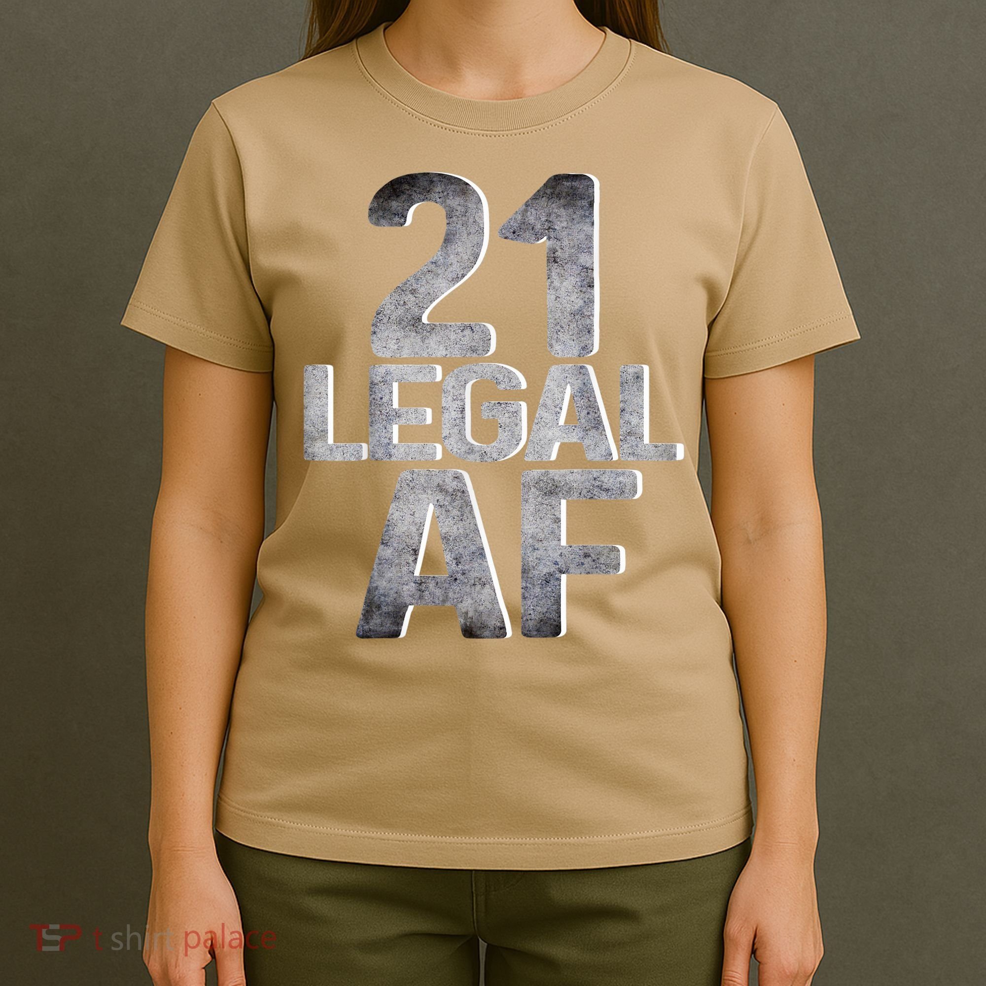 Cute Funny Cool 21st Birthday Gift For Him Her Legal AF 21 Years Old T-Shirt
