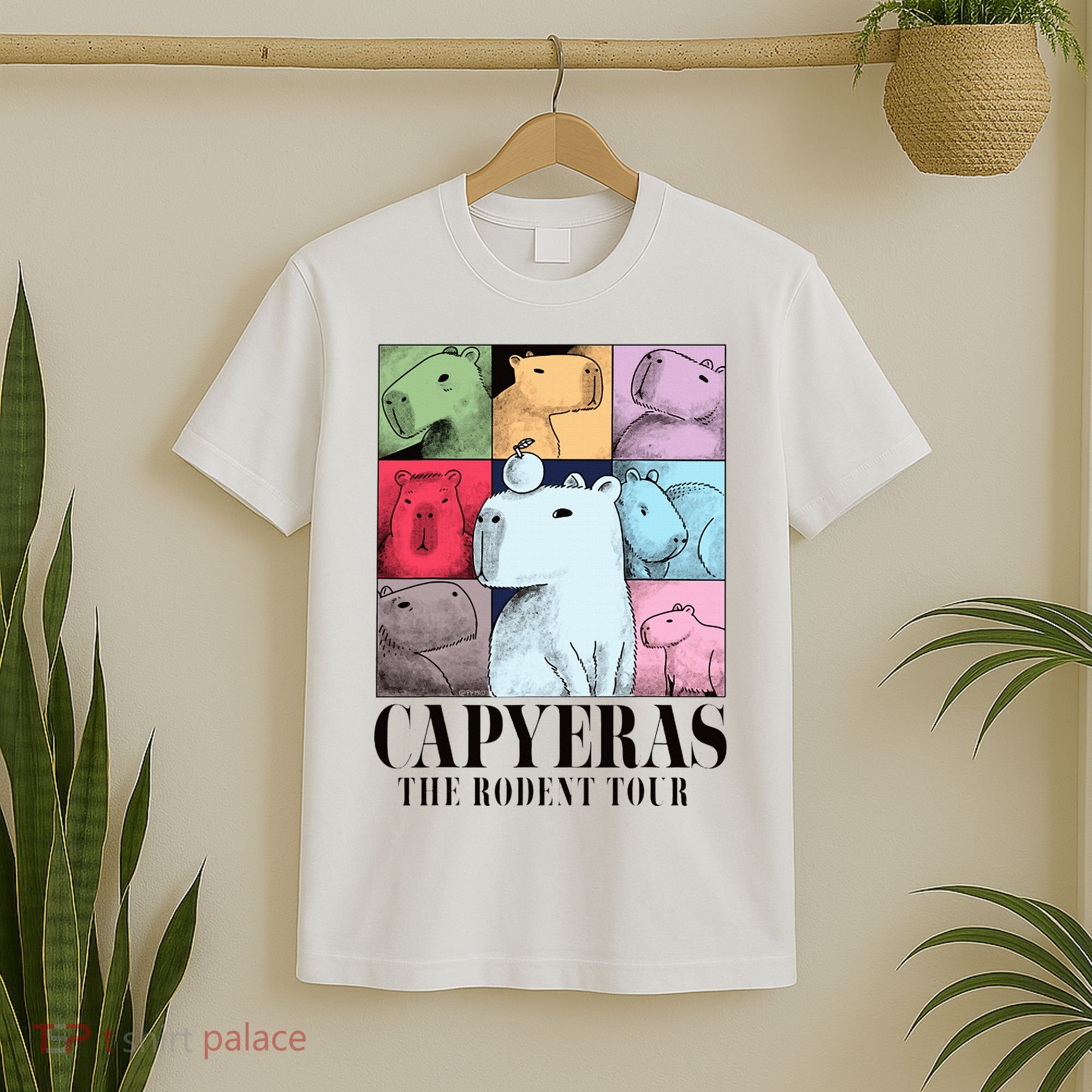 Capyeras Funny Cute Capybara Color Concert Cute Animals T-Shirt