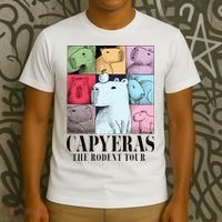 Capyeras Funny Cute Capybara Color Concert Cute Animals T-Shirt thumb 3