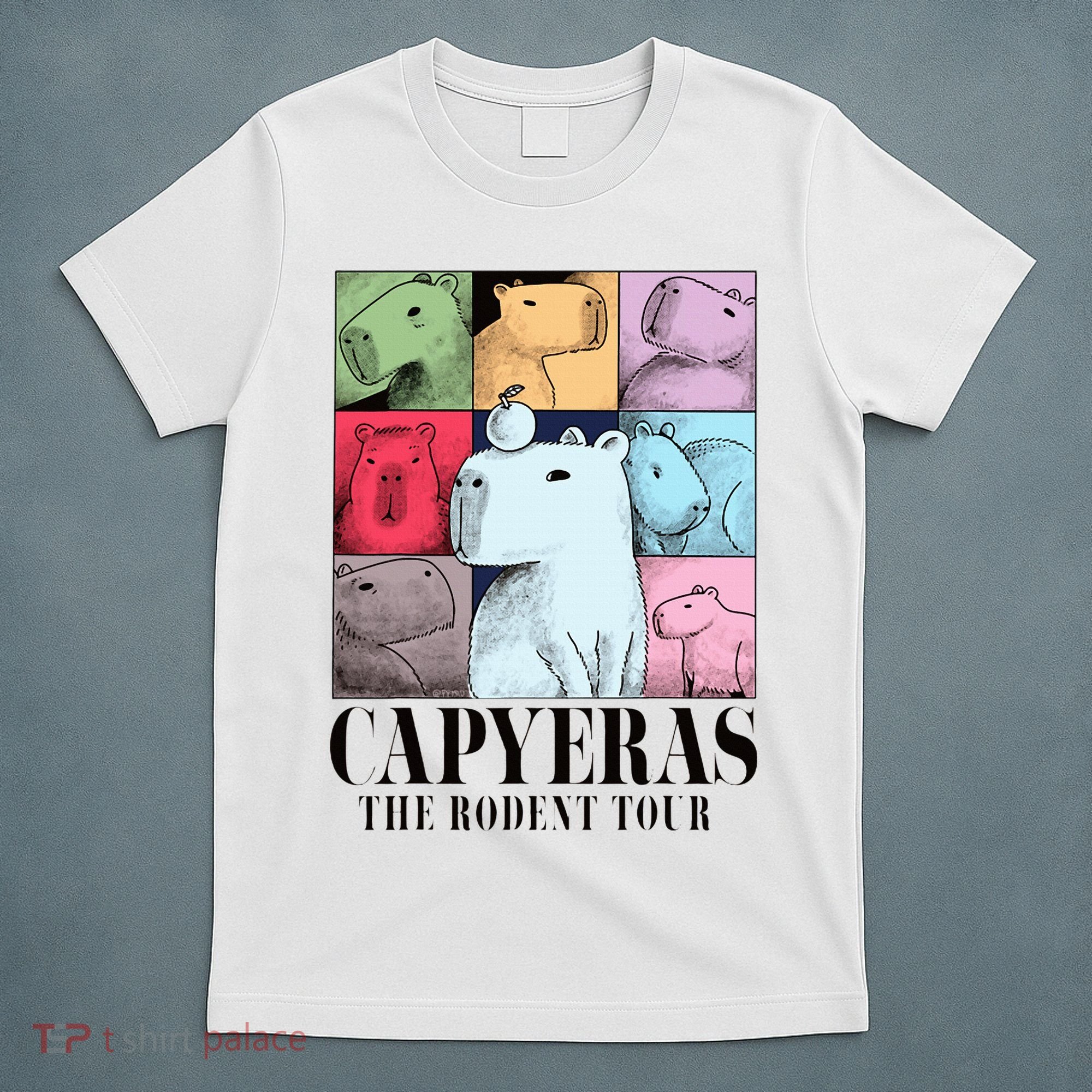 Capyeras Funny Cute Capybara Color Concert Cute Animals T-Shirt