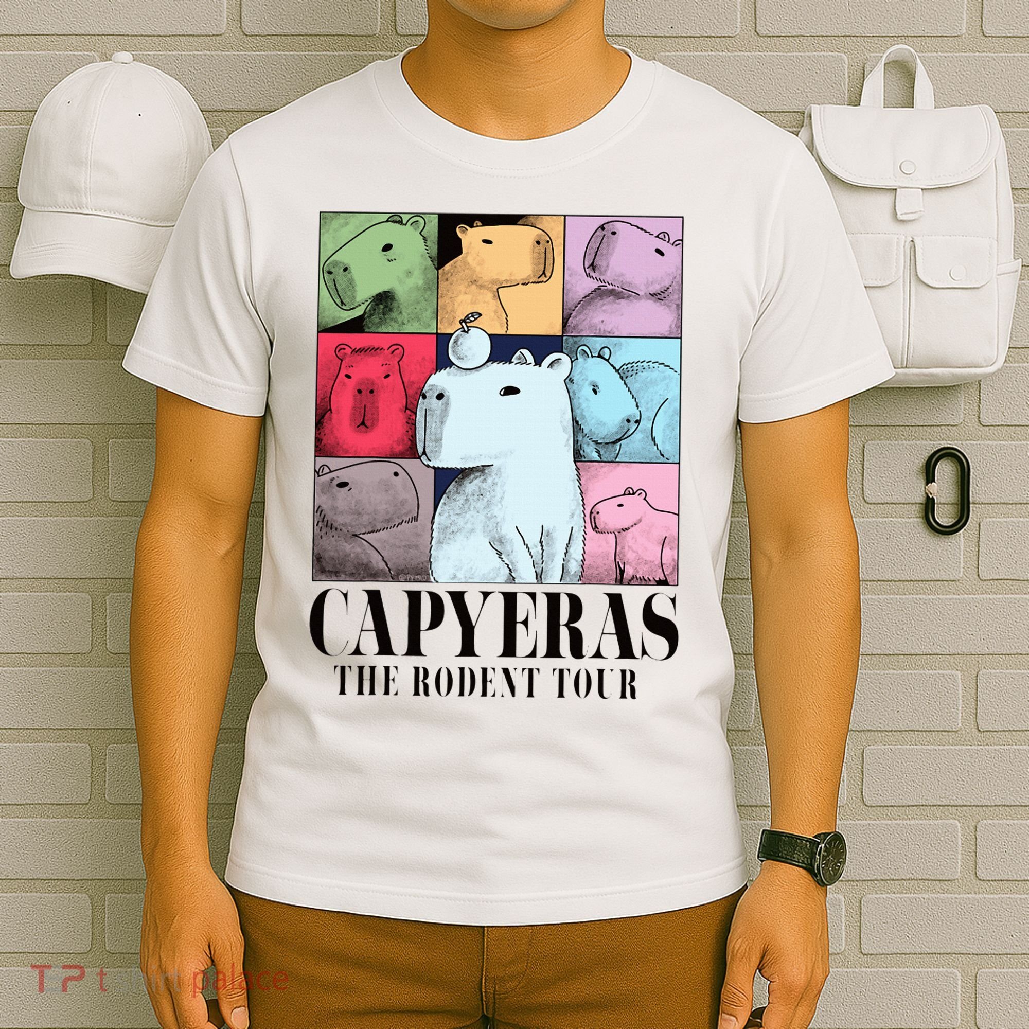 Capyeras Funny Cute Capybara Color Concert Cute Animals T-Shirt