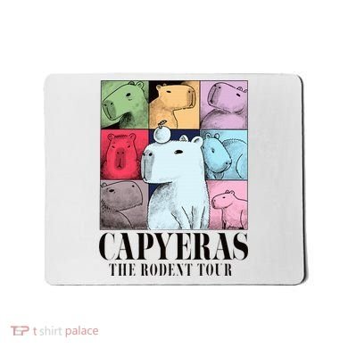 Capyeras Funny Cute Capybara Color Concert Cute Animals Mousepad