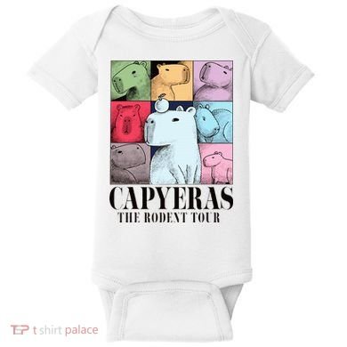 Capyeras Funny Cute Capybara Color Concert Cute Animals Baby Bodysuit