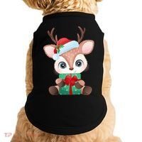 Cute Festive Christmas Reindeer Present Doggie Tank thumb 0