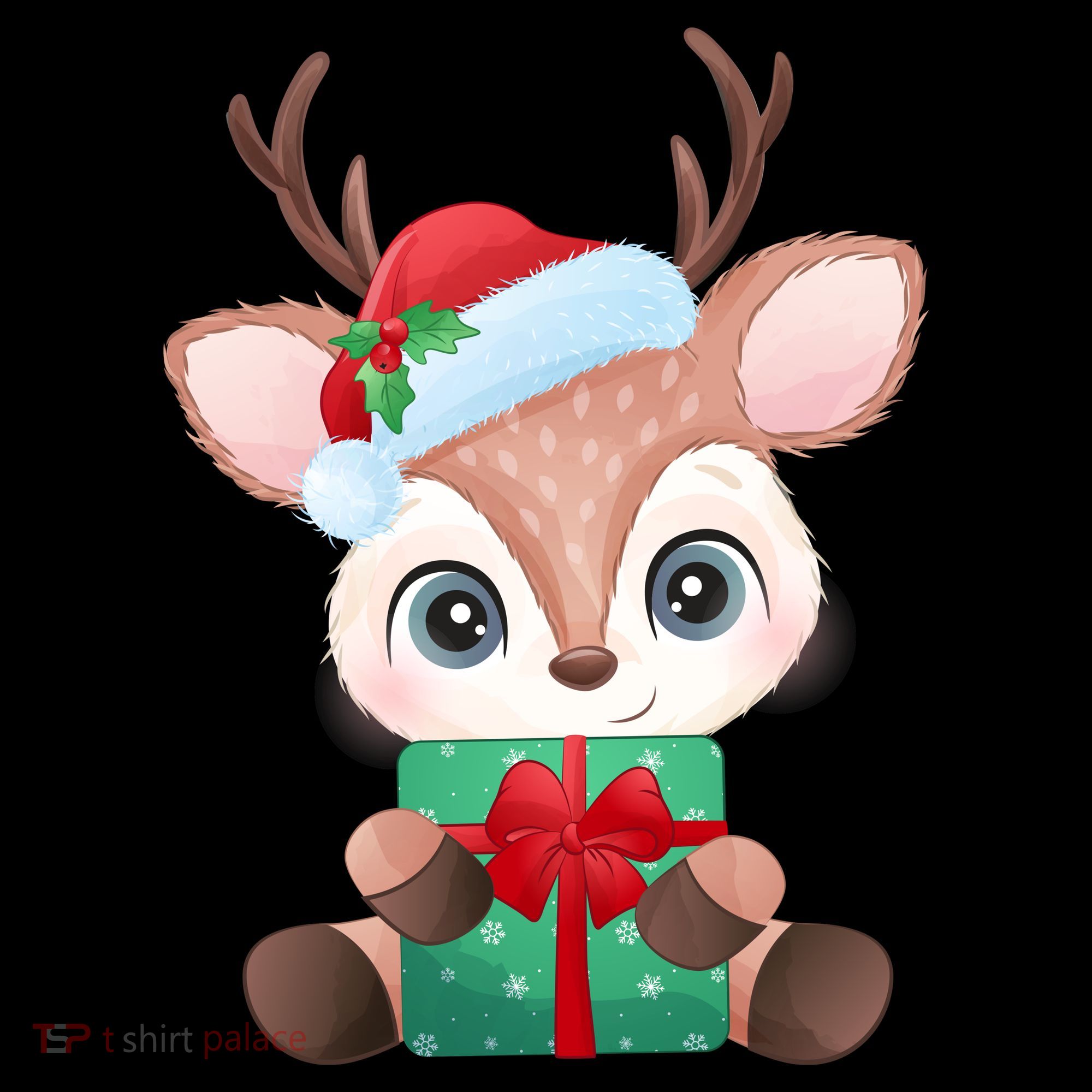 Cute Festive Christmas Reindeer Present Apron