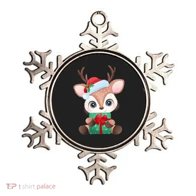 Cute Festive Christmas Reindeer Present Ornament