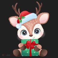 Cute Festive Christmas Reindeer Present Hat thumb 2