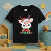Cute Festive Christmas Reindeer Present Toddler T-Shirt thumb 3