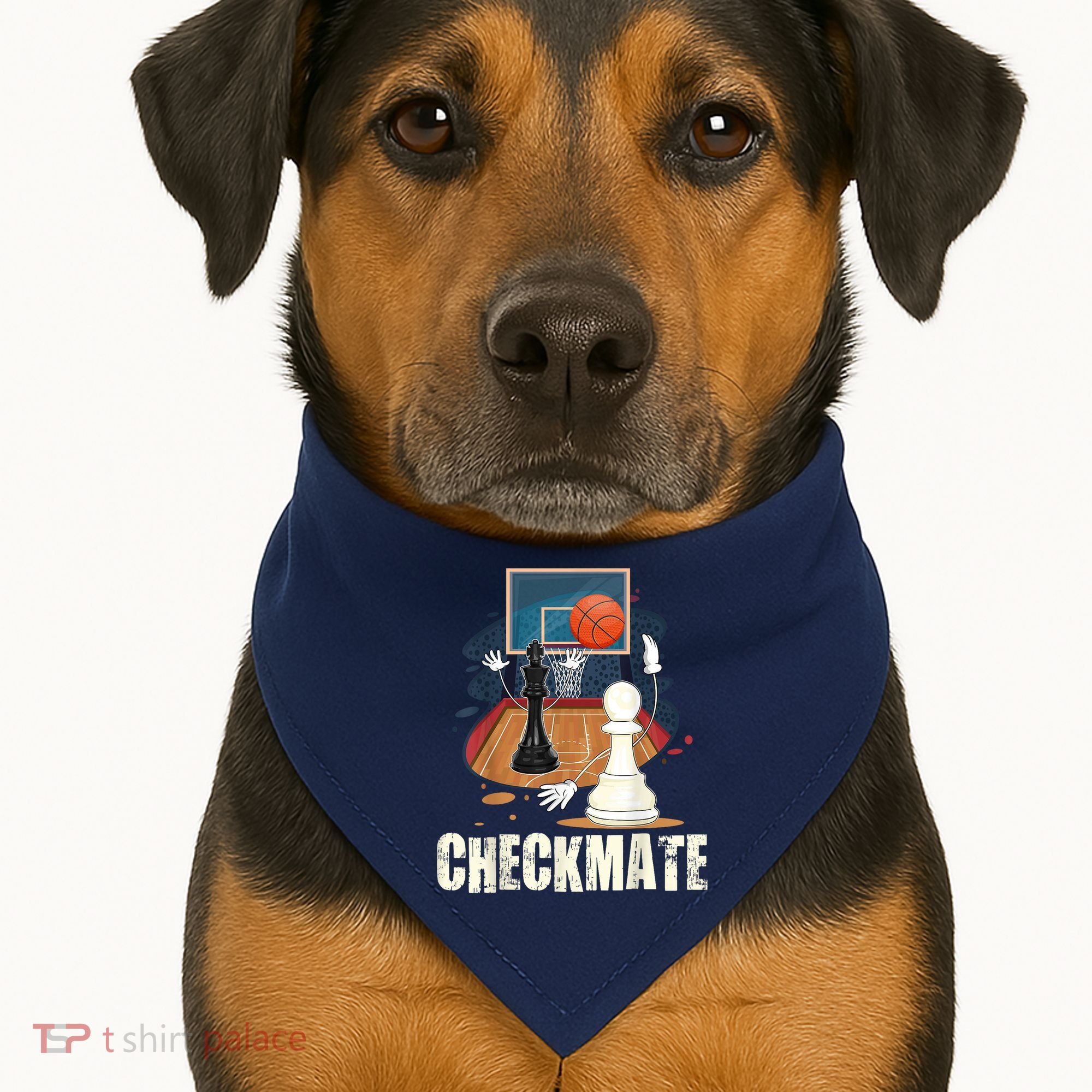 Checkmate Funny Chess Lovers Novelty Gifts Boy USA-Made Doggie Bandana
