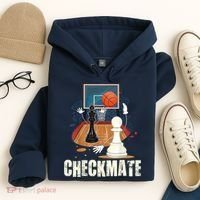 Checkmate Funny Chess Lovers Novelty Gifts Boy Hoodie thumb 4