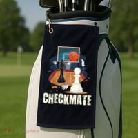 Checkmate Funny Chess Lovers Novelty Gifts Boy Golf Towel thumb 2