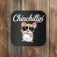 Chinchillin Funny Chinchilla Lovers Coaster thumb 0