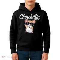 Chinchillin Funny Chinchilla Lovers Kids Hoodie thumb 4