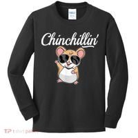 Chinchillin Funny Chinchilla Lovers Kids Long Sleeve Shirt thumb 0