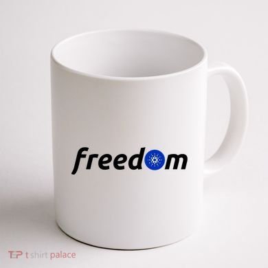 Cardano Freedom Cryptocurrency Coffee Mug back