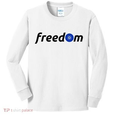 Cardano Freedom Cryptocurrency Kids Long Sleeve Shirt