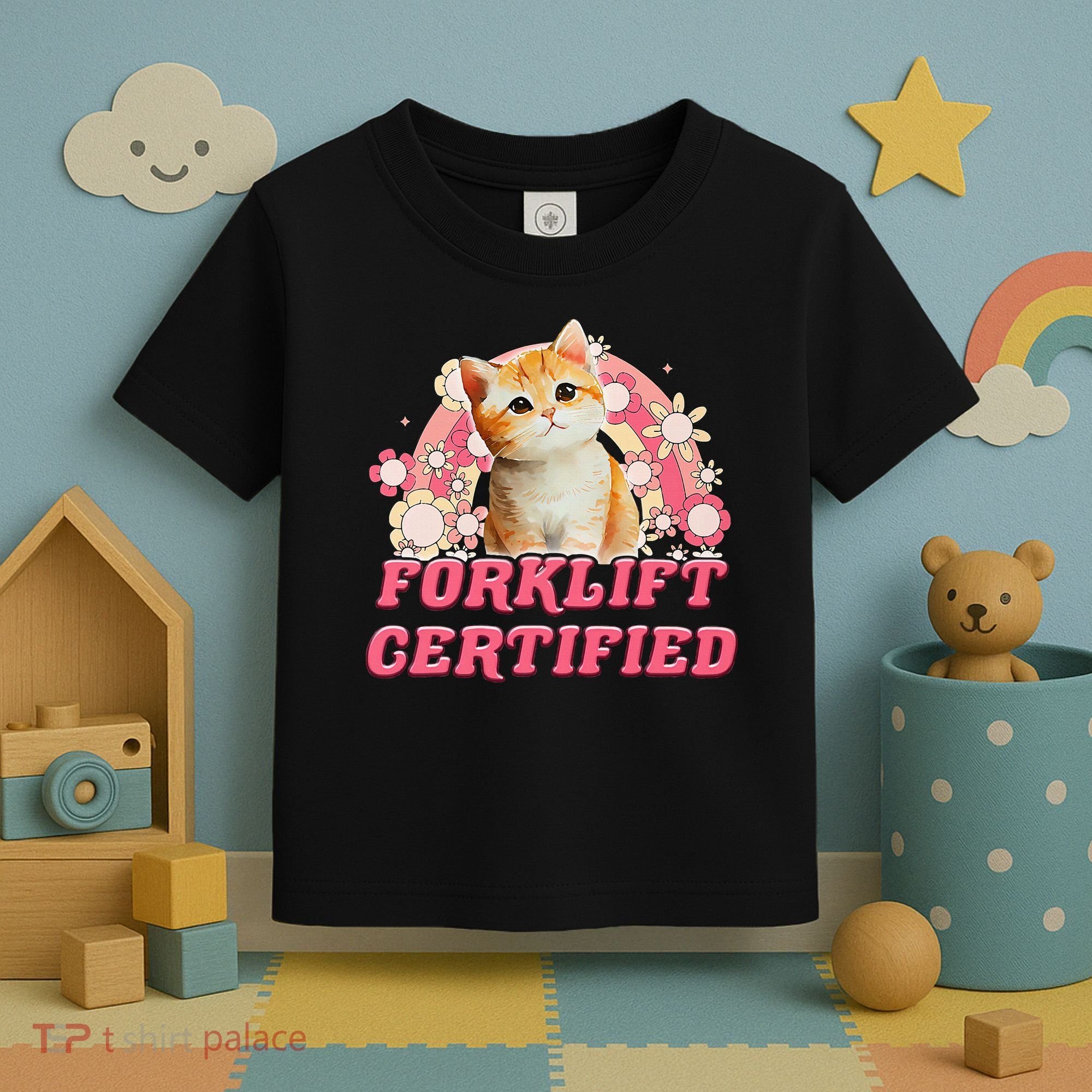Cat Forklift Certified Toddler T-Shirt