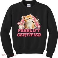 Cat Forklift Certified Kids Sweatshirt thumb 0