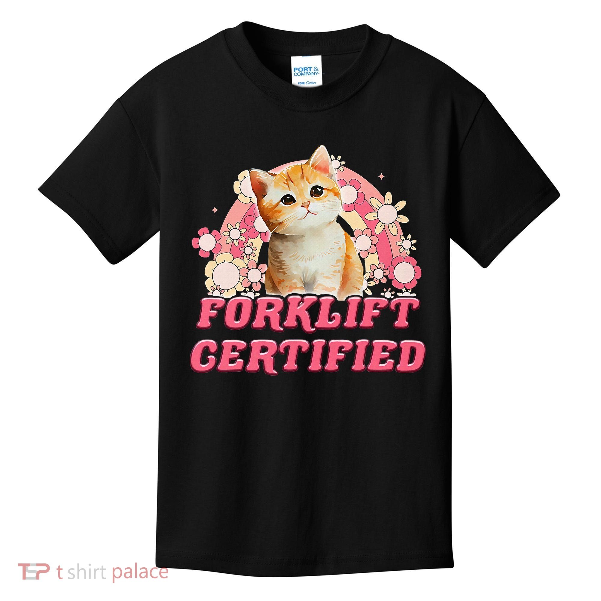 Cat Forklift Certified Kids T-Shirt