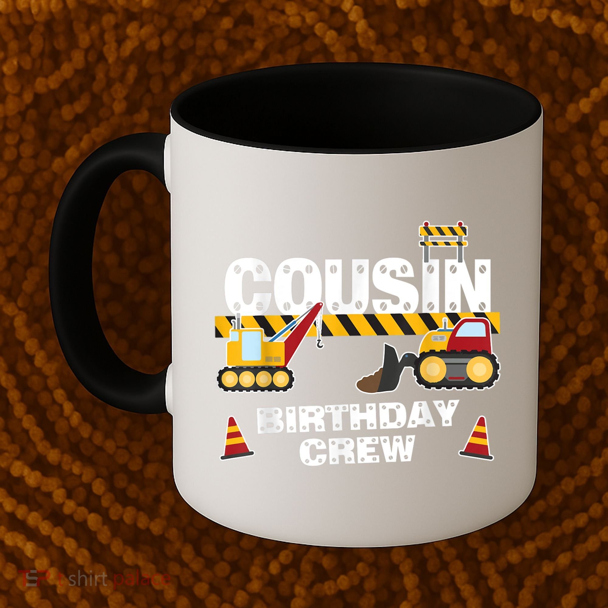 Cute Funny Cousin Birthday Crew For Construction Birthday Party Coffee Mug