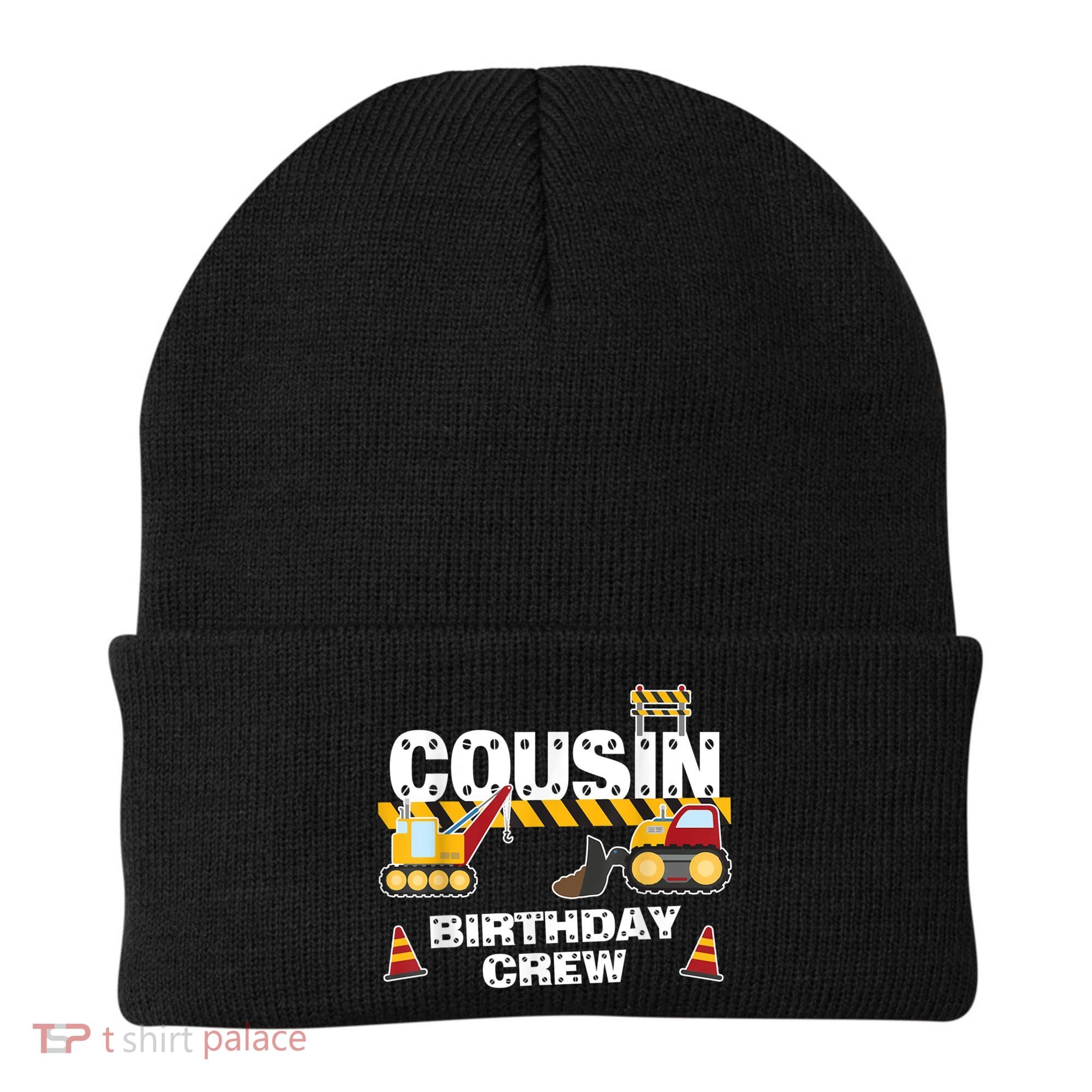Cute Funny Cousin Birthday Crew For Construction Birthday Party Beanie