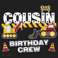 Cute Funny Cousin Birthday Crew For Construction Birthday Party Beanie thumb 2