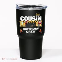 Cute Funny Cousin Birthday Crew For Construction Birthday Party Tumbler thumb 0