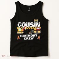 Cute Funny Cousin Birthday Crew For Construction Birthday Party Tank Top thumb 2