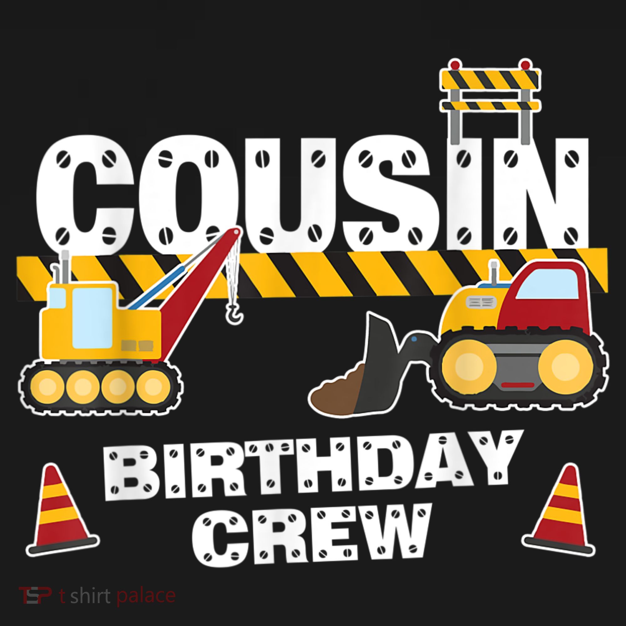 Cute Funny Cousin Birthday Crew For Construction Birthday Party Kids Sweatshirt