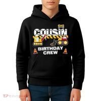 Cute Funny Cousin Birthday Crew For Construction Birthday Party Kids Hoodie thumb 4