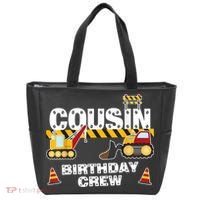 Cute Funny Cousin Birthday Crew For Construction Birthday Party Tote Bag thumb 0