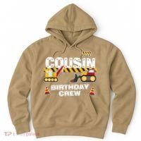 Cute Funny Cousin Birthday Crew For Construction Birthday Party Hoodie thumb 0