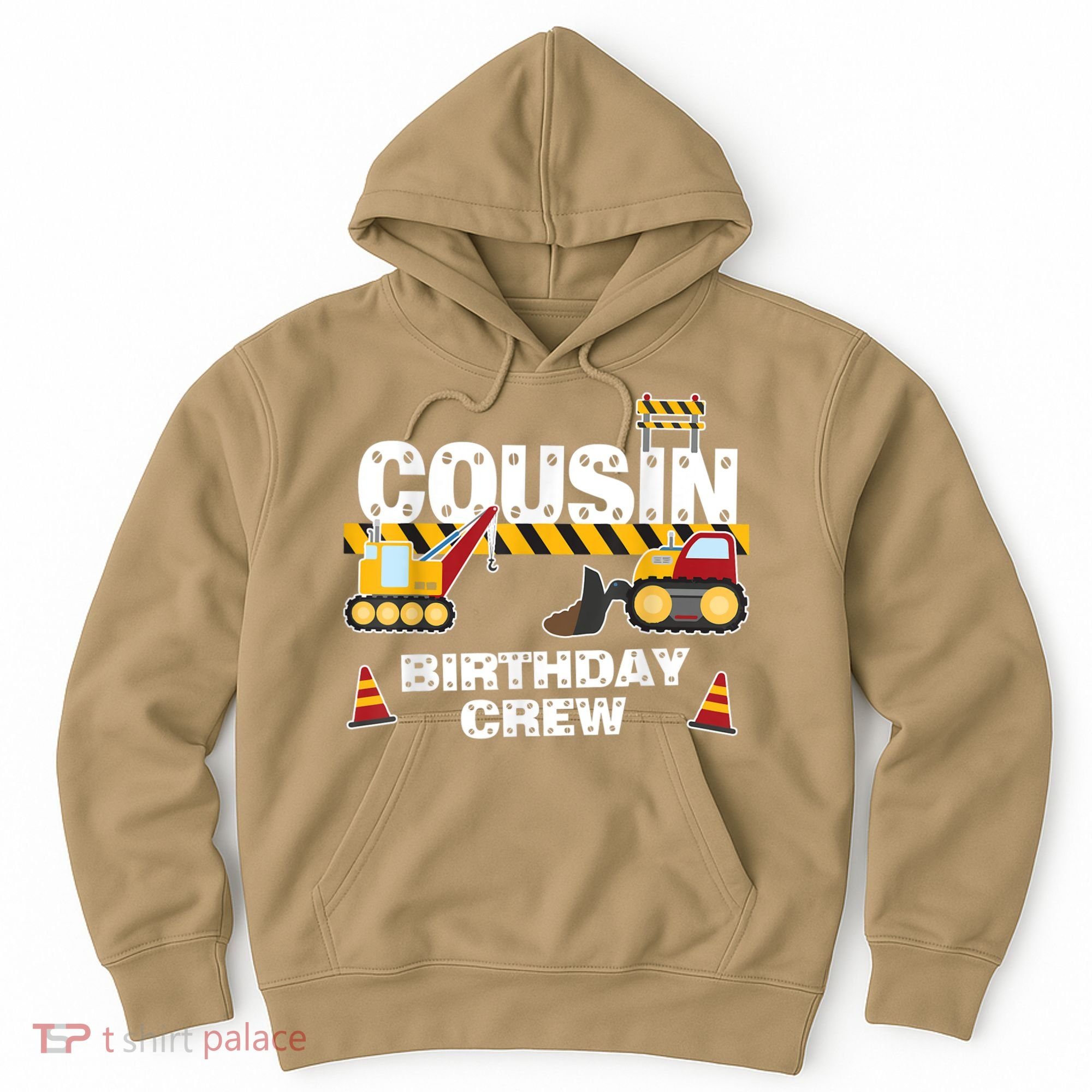 Cute Funny Cousin Birthday Crew For Construction Birthday Party Hoodie