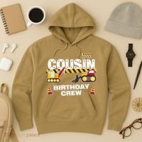 Cute Funny Cousin Birthday Crew For Construction Birthday Party Hoodie thumb 3