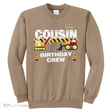 Cute Funny Cousin Birthday Crew For Construction Birthday Party Sweatshirt