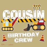 Cute Funny Cousin Birthday Crew For Construction Birthday Party Sweatshirt thumb 2