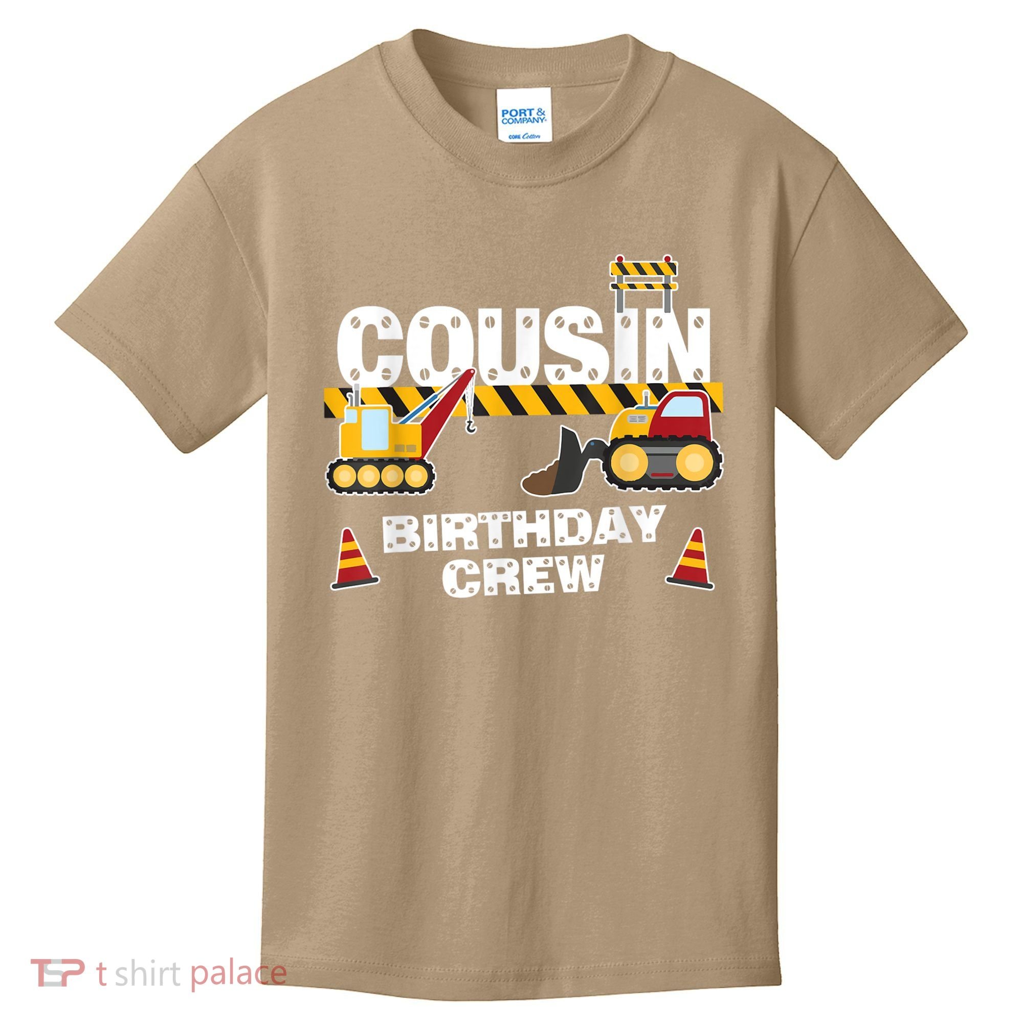 Cute Funny Cousin Birthday Crew For Construction Birthday Party Kids T-Shirt