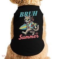 Cool Funny Cat In Shades Bruh Its Summer Surfboard Vacation Doggie Tank thumb 0