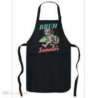 Cool Funny Cat In Shades Bruh Its Summer Surfboard Vacation Apron thumb 0
