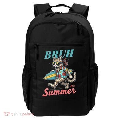 Cool Funny Cat In Shades Bruh Its Summer Surfboard Vacation Backpack