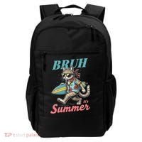 Cool Funny Cat In Shades Bruh Its Summer Surfboard Vacation Backpack thumb 0