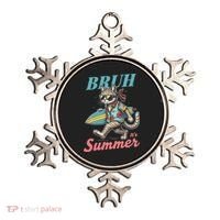 Cool Funny Cat In Shades Bruh Its Summer Surfboard Vacation Ornament thumb 0