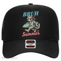 Cool Funny Cat In Shades Bruh Its Summer Surfboard Vacation Hat thumb 0