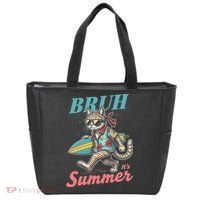 Cool Funny Cat In Shades Bruh Its Summer Surfboard Vacation Tote Bag thumb 0