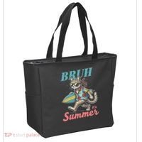 Cool Funny Cat In Shades Bruh Its Summer Surfboard Vacation Tote Bag thumb 2