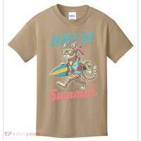 Cool Funny Cat In Shades Bruh Its Summer Surfboard Vacation Kids T-Shirt thumb 0